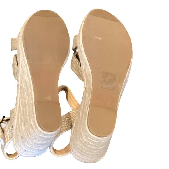 Rope & Canvas Strappy Wedge Espadrille Sandal Sz 7 #42S - Picture 8 of 9